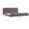 Cadre de lit sans matelas taupe tissu 180x200 cm 