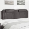 Coussin de tête de lit gris 180 cm similicuir 