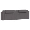Coussin de tête de lit gris 180 cm similicuir 