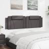 Coussin de tête de lit gris 180 cm similicuir 
