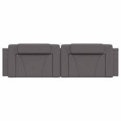Coussin de tête de lit gris 180 cm similicuir 