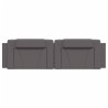 Coussin de tête de lit gris 180 cm similicuir 