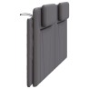 Coussin de tête de lit gris 180 cm similicuir 