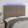 Tête de lit à LED Taupe 144x5x118/128 cm Tissu 
