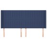 Tête de lit avec oreilles Bleu 163x16x118/128 cm Tissu 