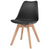 Chaises à manger lot de 2 Noir Plastique 