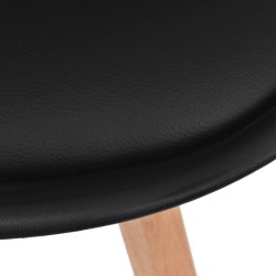 Chaises à manger lot de 2 Noir Plastique 