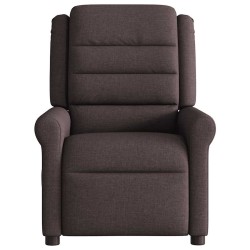Fauteuil inclinable Marron foncé Tissu 