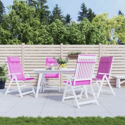 Coussins de chaise à dossier haut lot de 4 rose tissu oxford 