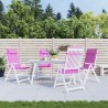Coussins de chaise à dossier haut lot de 4 rose tissu oxford 