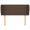 Tête de lit avec oreilles Marron 83x23x78/88 cm Similicuir 