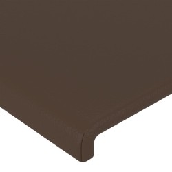 Tête de lit avec oreilles Marron 83x23x78/88 cm Similicuir 