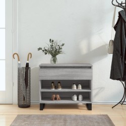 Armoire à chaussures Sonoma gris 70x36x60 cm Bois d'ingénierie 