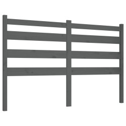 Tête de lit Gris 186x4x100 cm Bois massif de pin 