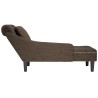 Fauteuil long et coussin/accoudoir droit gris foncé similicuir 