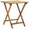 Ensemble de bistro pliable 3 pcs et coussins bois acacia solide 
