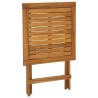Ensemble de bistro pliable 3 pcs et coussins bois acacia solide 