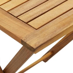 Ensemble de bistro pliable 3 pcs et coussins bois acacia solide 
