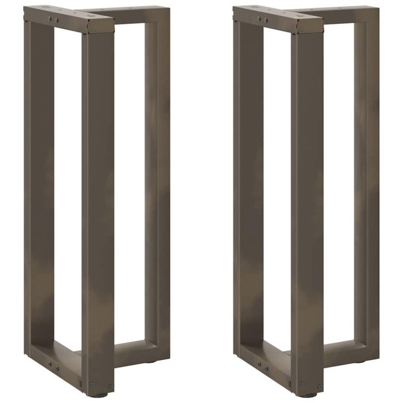 Pieds de table de bar en forme de T, 2 pièces, noir, 50 x 35 x (100-101) cm, acier 