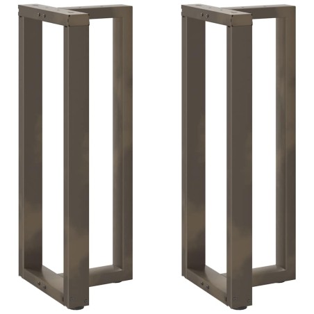 Pieds de table de bar en forme de T, 2 pièces, noir, 50 x 35 x (100-101) cm, acier 