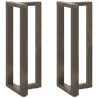 Pieds de table de bar en forme de T, 2 pièces, noir, 50 x 35 x (100-101) cm, acier 