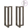 Pieds de table de bar en forme de T, 2 pièces, noir, 50 x 35 x (100-101) cm, acier 