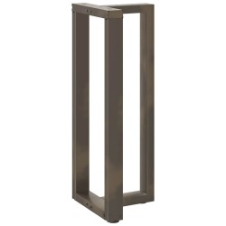 Pieds de table de bar en forme de T, 2 pièces, noir, 50 x 35 x (100-101) cm, acier 