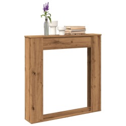 Cadre de cheminée chêne artisanal 100x20x100 cm bois ingénierie 