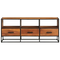 Meuble TV 110x30x45 cm Bois d'acacia massif 
