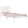 Cadre de lit sans matelas blanc bois massif 100x200 cm 