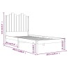 Cadre de lit sans matelas blanc bois massif 100x200 cm 
