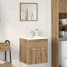 Ensemble de meubles salle de bain 2 pcs bois d'ingénierie 