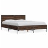 Cadre de lit sans matelas chêne marron 120x190 cm 