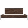 Cadre de lit sans matelas chêne marron 120x190 cm 