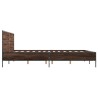 Cadre de lit sans matelas chêne marron 120x190 cm 