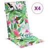 Coussins de chaise à dossier haut lot de 4 multicolore 