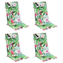 Coussins de chaise à dossier haut lot de 4 multicolore 
