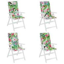 Coussins de chaise à dossier haut lot de 4 multicolore 