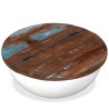 Table basse Bois de récupération massif Blanc Forme de bol 