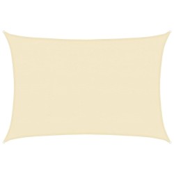Parasol en PEHD rectangulaire 4 x 6 m Crème 