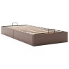 Cadre de lit ottoman sans matelas marron 80x200 cm similicuir 
