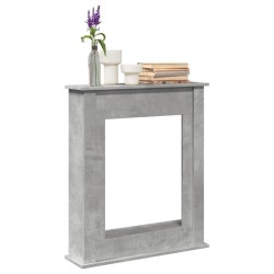 Cadre de cheminée gris béton 75x20x87,5 cm bois d'ingénierie 