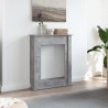 Cadre de cheminée gris béton 75x20x87,5 cm bois d'ingénierie 
