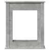 Cadre de cheminée gris béton 75x20x87,5 cm bois d'ingénierie 