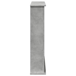Cadre de cheminée gris béton 75x20x87,5 cm bois d'ingénierie 