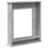 Cadre de cheminée gris béton 75x20x87,5 cm bois d'ingénierie 