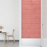 Panneaux muraux 12 pcs Rose 60x30 cm Velours 2,16 m² 