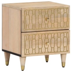 Tables de chevet 2 pcs 40x33x46 cm Bois de manguier solide 