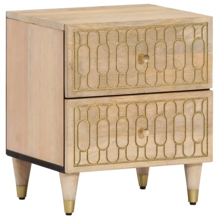 Tables de chevet 2 pcs 40x33x46 cm Bois de manguier solide 