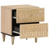 Tables de chevet 2 pcs 40x33x46 cm Bois de manguier solide 